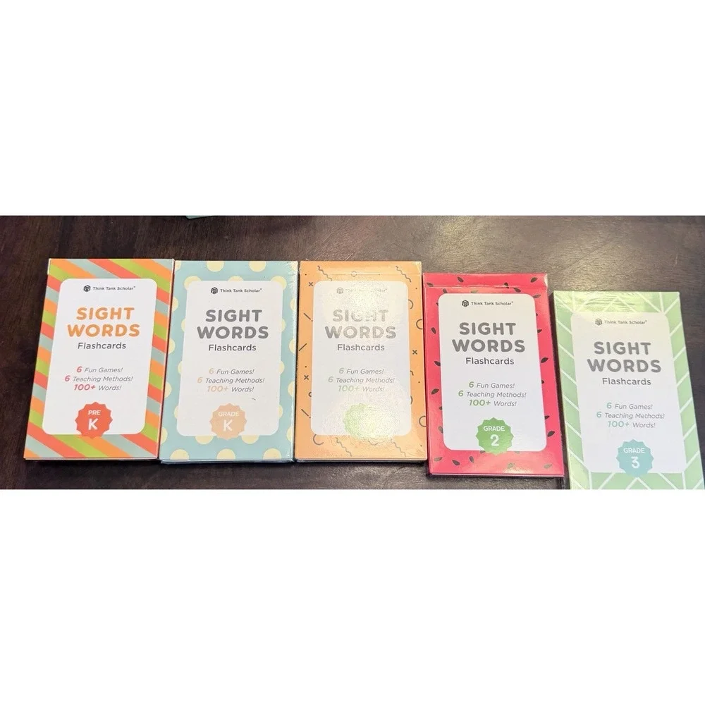 Think Tank Scholar Sight Words Flash Card Box Set Grades Prek-3